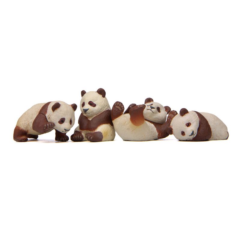 4Pcs Panda Figurines Panda Models Gardening Doll Ornament Accessories Dollhouse Animal Figure Micro Landscape Garden Decoration_voghion.com