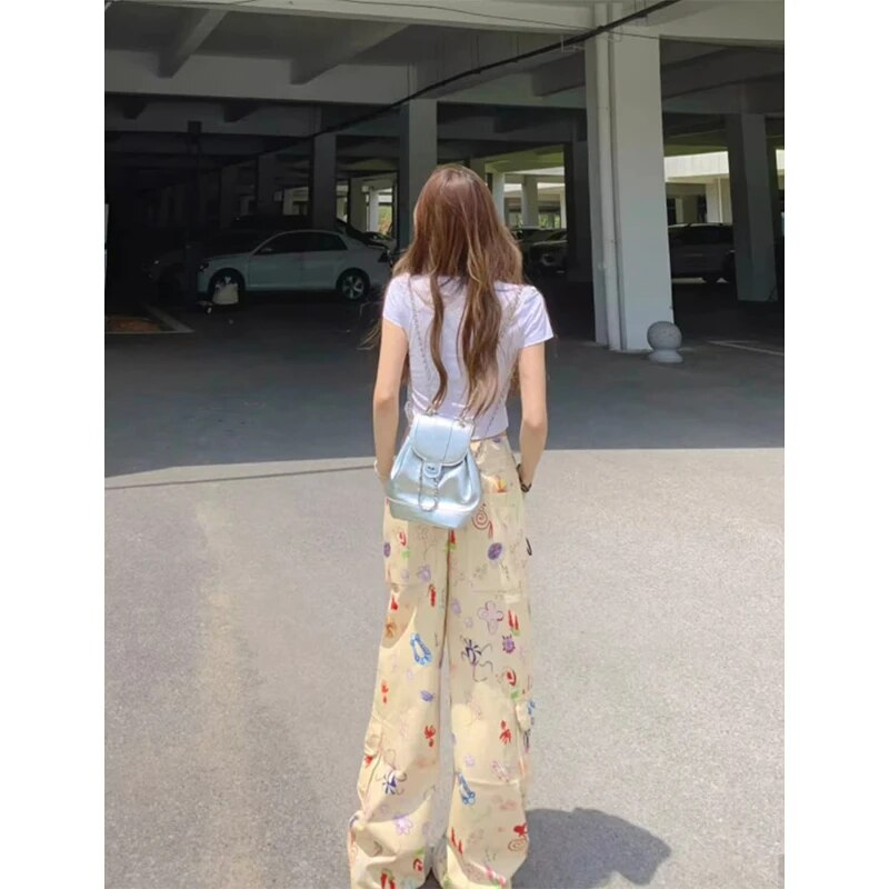 Women's Graphic Print Oversize Sweatpants Y2k Retro 2000s High Waist Baggy Jogger Trouser Harajuku Streetwear Wide Pants Clothes_voghion.com
