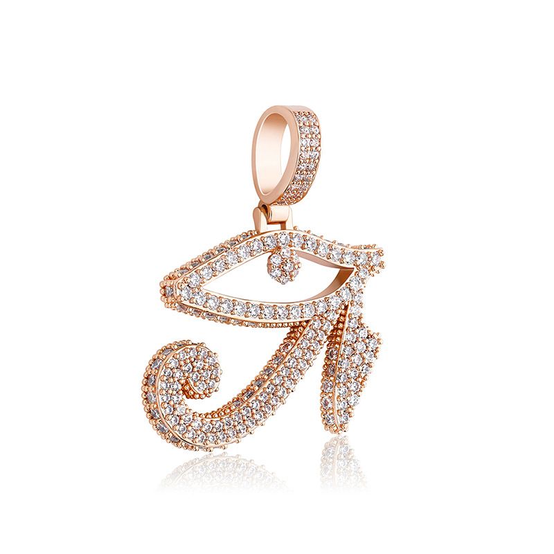 Halskette mit Horusauge-Anhänger für Herren und Damen – altägyptisches Symbol mit Zirkonia, Hip-Hop-Statement-Stück für Trendsetter_voghion.com