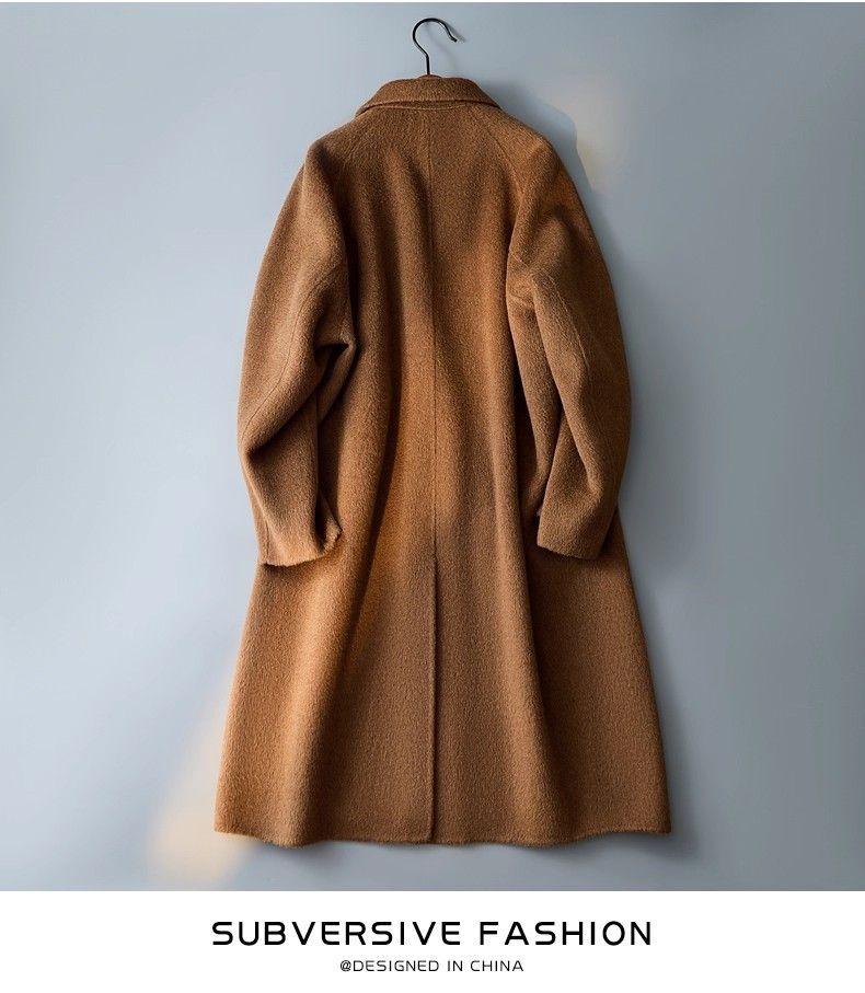 Double-Sided Wool Coat For Men, Mid-Length, 2025 New Autumn High-End Korean Style Simple Trench Coat, Men's Fashion_voghion.com