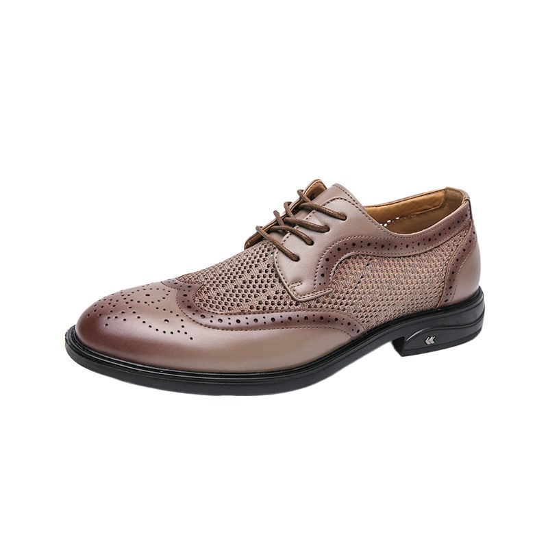 Sandali da uomo in pelle con punta aperta, adatti a tutte le stagioni, di grandi dimensioni, nuovi e alla moda._voghion.com