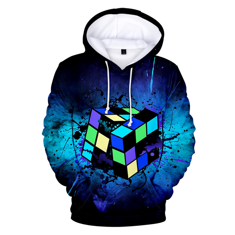 Sonbahar Hp Hop Kapşonlu 3D Rubik Küpü Hoodies Erkek Tişörtü Kadın Unisex Kazaklar Moda Çocuklar Hoody Rahat Erkek_voghion.com