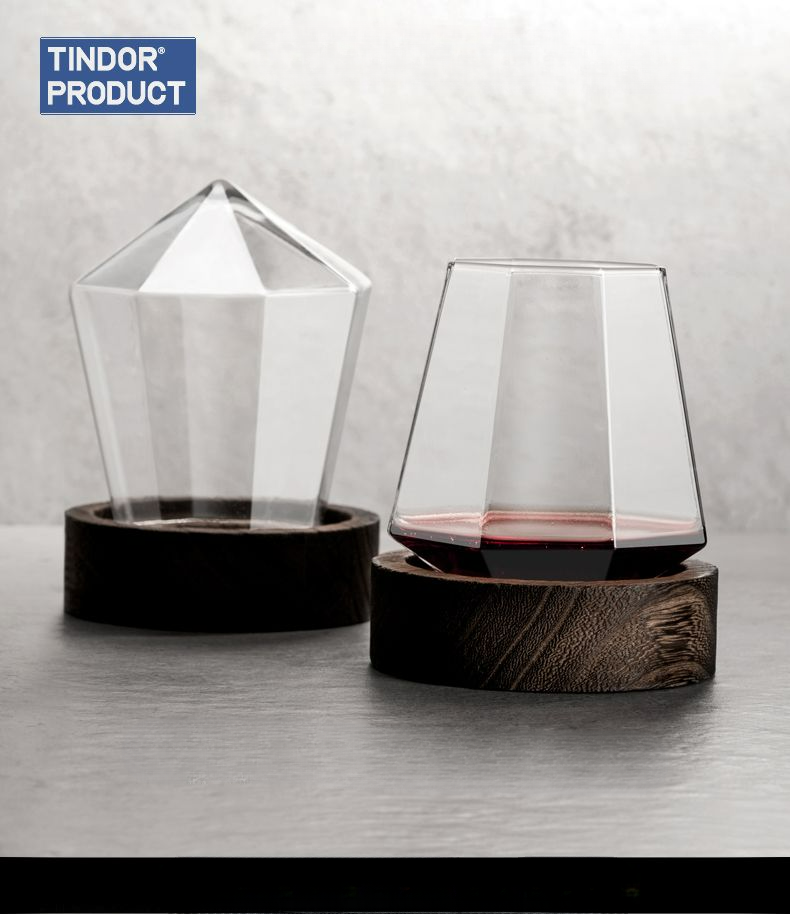 INS Creative Crystal Red Handmade Liquor Non-Tipping White Wine Internet Celebrity Whiskey Glass_voghion.com