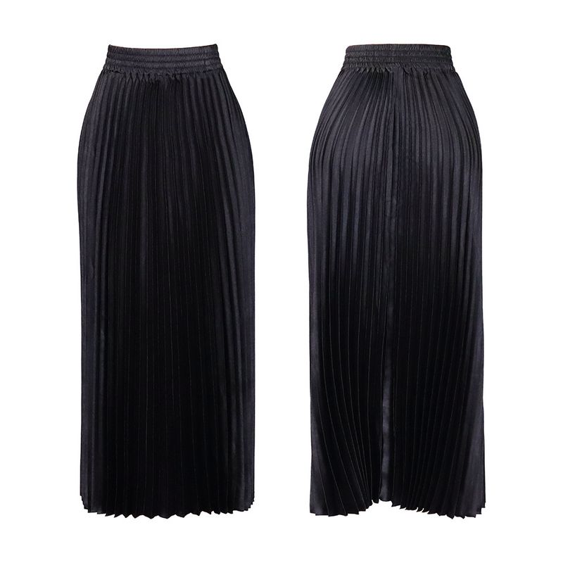 Women's Clothing Large Size Women's Wear High Waist Temperament Elegant Fashion Large Swing A Line Skirt Half length Skirt Pleated Skirt_voghion.com