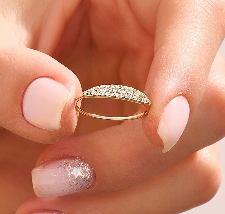 Geometrische stapelring voor dames in 925 sterlingzilver met micro-pavé diamanten, minimalistische elegantie voor dagelijks gebruik_voghion.com