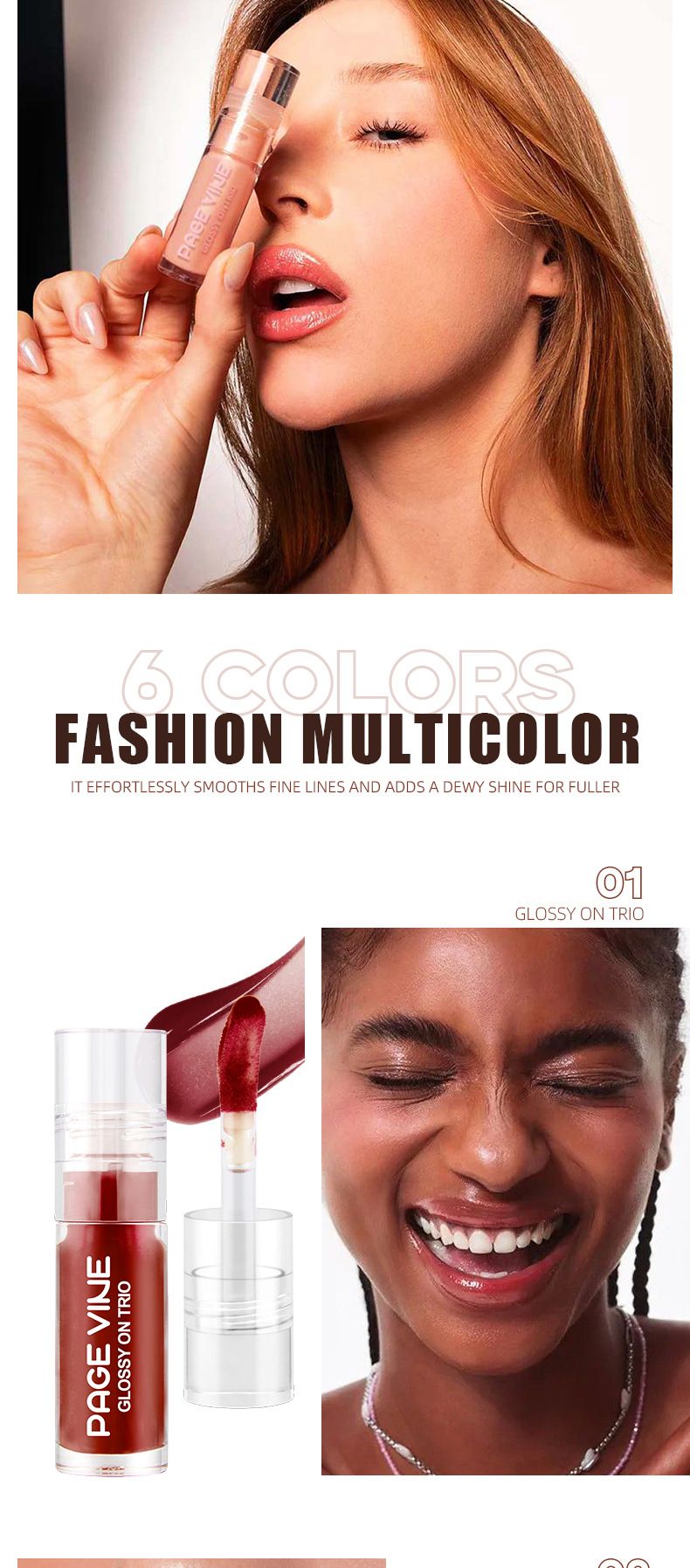 Lucidalabbra, olio per labbra, smalto per labbra trasparente, acqua leggera, specchio per labbra idratante colorato_voghion.com
