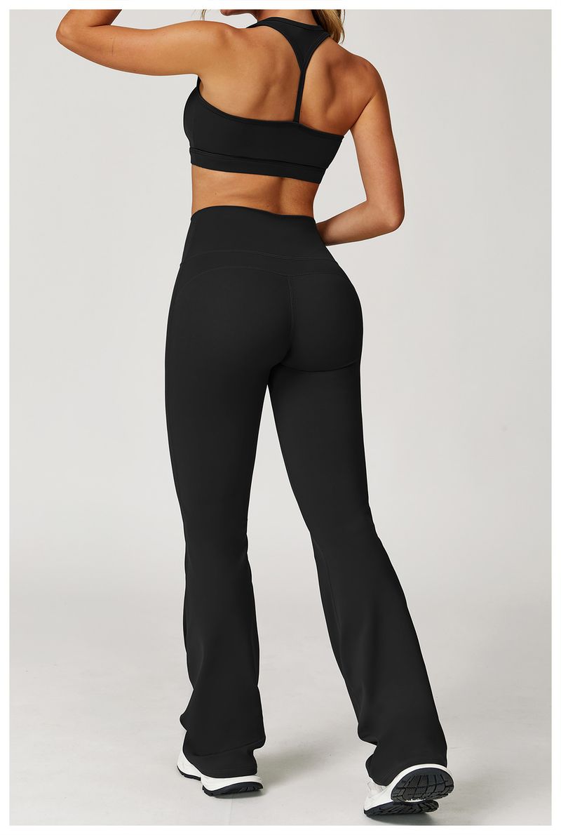 Women's Seamless High-Waisted Yoga Set With Butt-Lifting Design - Nylon Spandex Workout Outfit For Running, Fitness & Gym_voghion.com