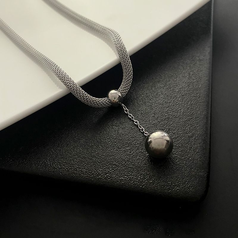 Collier épais et audacieux en acier titane Yuxi, résistant à la lumière, pour couple, style cubain, pour hommes et femmes, niche texturée_voghion.com