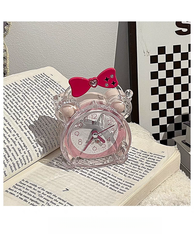 Adorable petit réveil pour écolières, gadget de réveil de haute qualité pour filles, nouveau modèle 2024 pour enfants, horloge de bureau pour filles_voghion.com