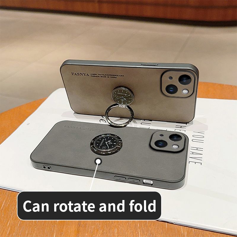 Coque de téléphone pour Honor X6a Plus en cuir de mouton, protection d'objectif d'appareil photo, housse antichoc avec support à anneau_voghion.com