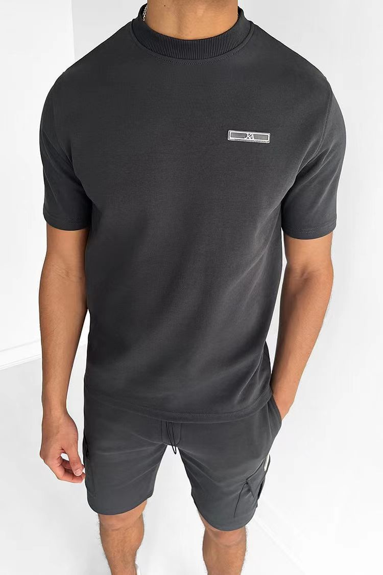 Mænds T-shirt Casual Sports Multi Pocket Sæt Ny 2024 Sommer Hot High Quality_voghion.com