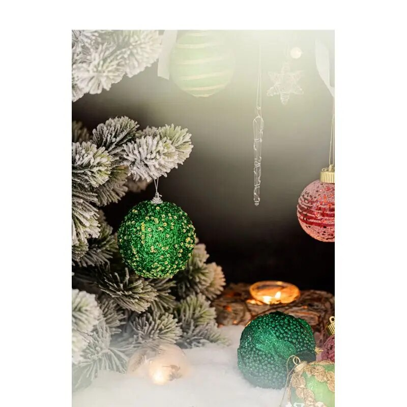 Kerstboom Kleurrijke Bal Winkel Scène Layout Hangende Decoratie Sfeer_voghion.com