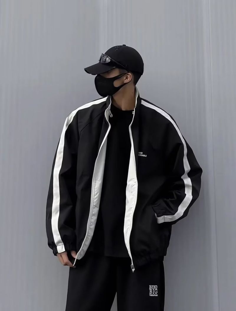 Herrenbekleidung Unisex Wendbare wasserdichte Windjacke für Paare – Leicht, atmungsaktiv und stylisch (Rot/Schwarz)_voghion.com