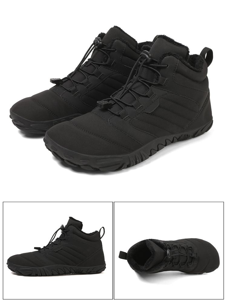 Scarpe di cotone impermeabili, stivali da trekking in cotone più scarpe calde in velluto, coppia di stivali da neve sportivi spessi e anti-sci_voghion.com
