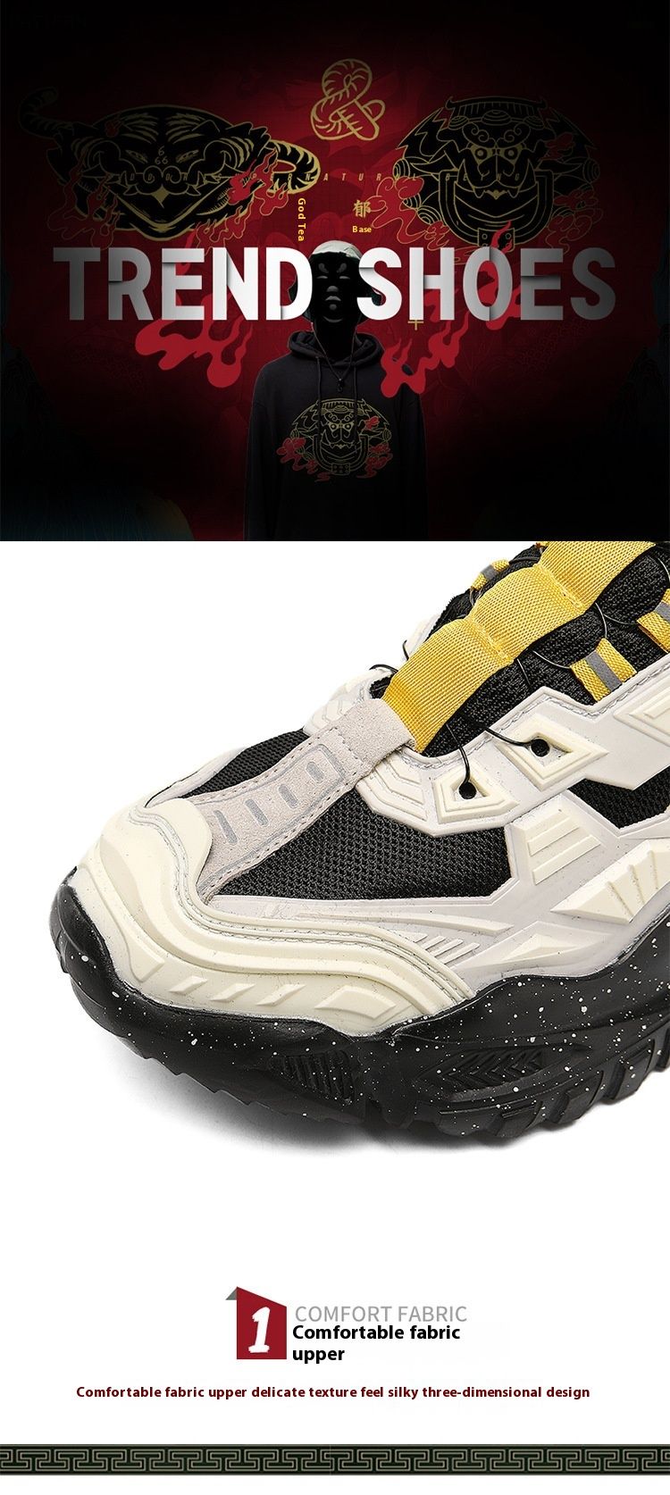 Men's with high aesthetic value, new casual versatile couple shoes, rotating button mecha combat boots, shock-absorbing_voghion.com