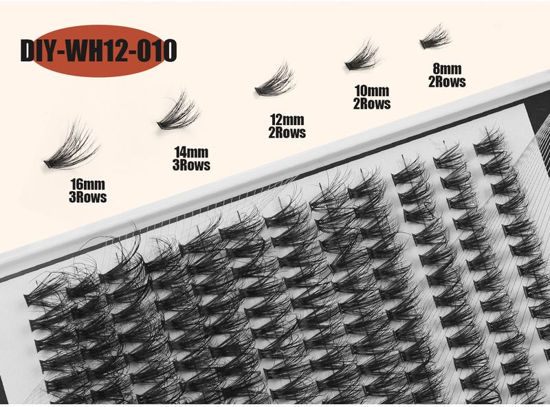 50d Curved False Eyelash Book False Eyelash Thick Hot Melting Hair Segmented 30p40p50p Large Capacity False Eyelash_voghion.com