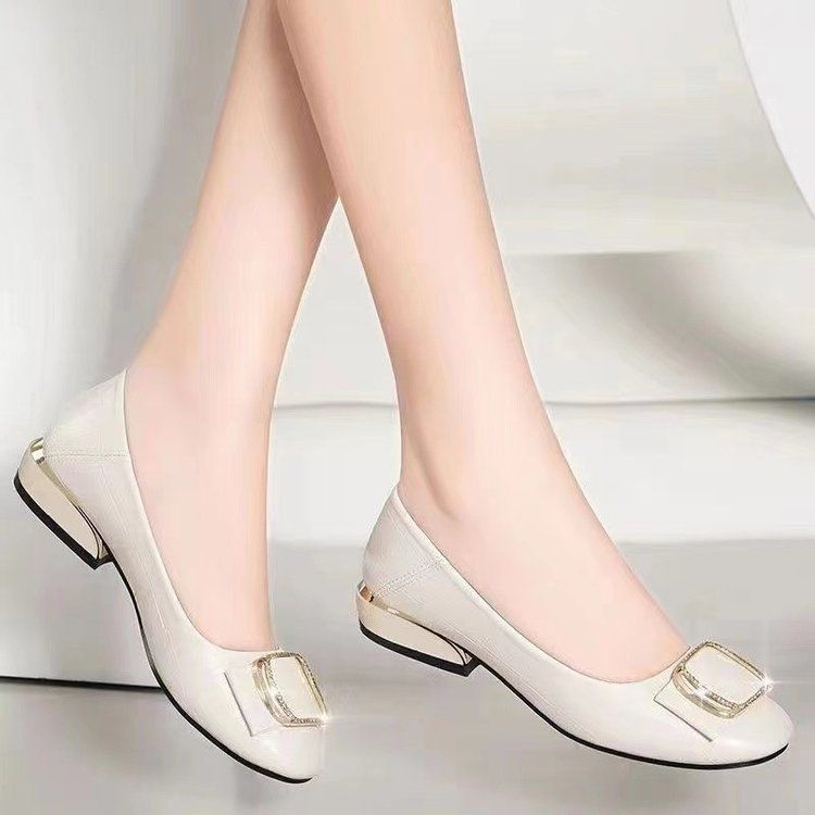 Weiche Leder-Einzelschuhe für Damen, Saisonarbeit, kleine Lederschuhe, lässige Loafer mit weicher Sohle, Mutterschuhe für Damen_voghion.com