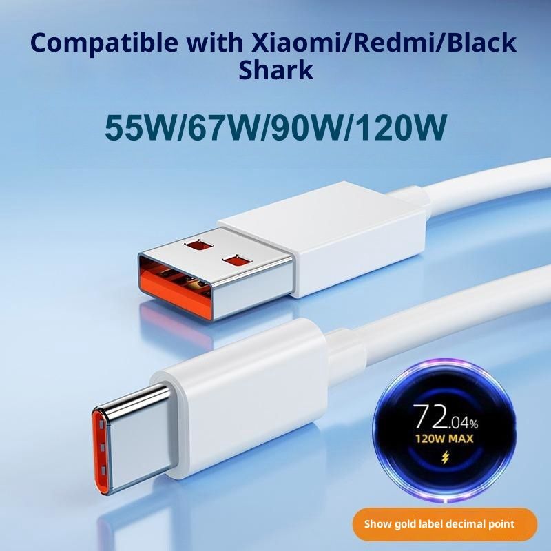 Digitex 120W Flash Type-C Datenkabel, kompatibel mit Xiaomi Redmi Smartphones, Gold Label MAX, orange Schnittstelle_voghion.com