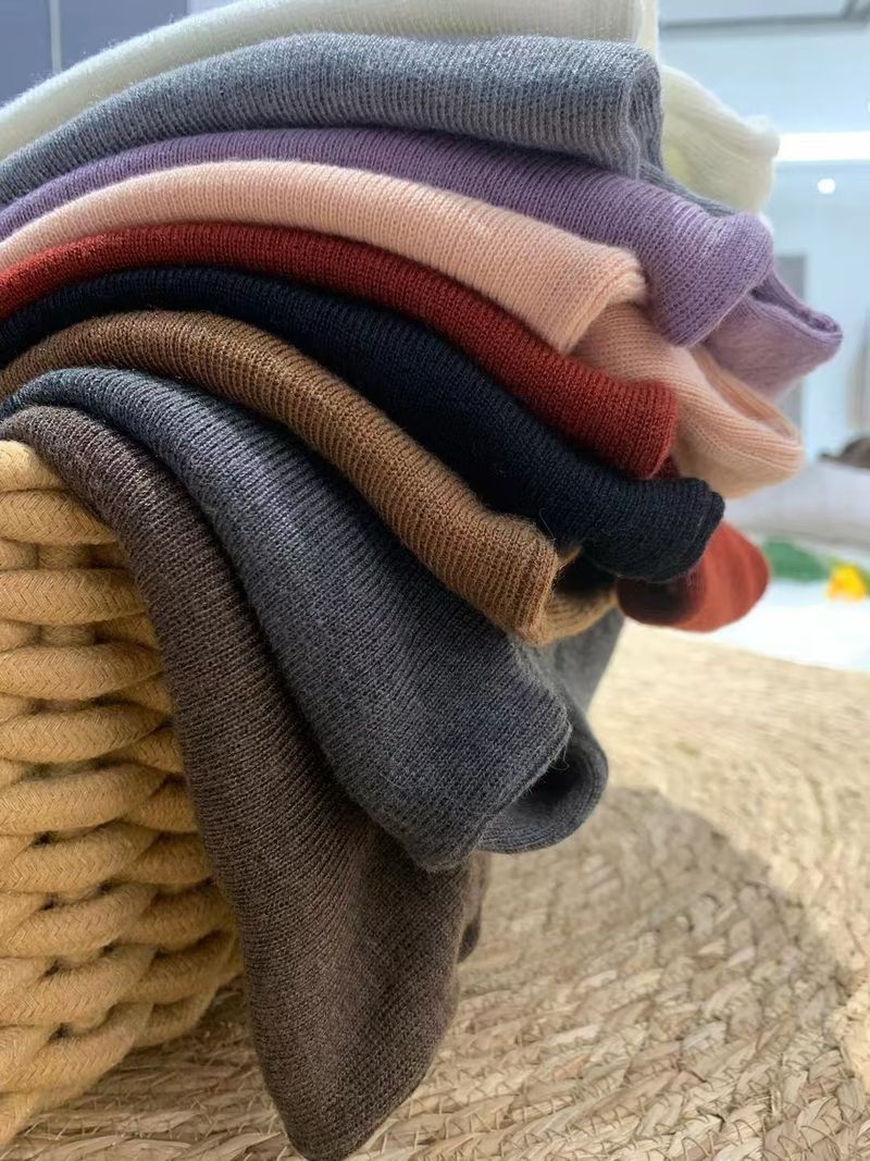 Women's Clothing Wool Sweater High Collar Sweater Women's Spring And Autumn High End Slim Bottom Pullover Knitted Sweater Thin White_voghion.com