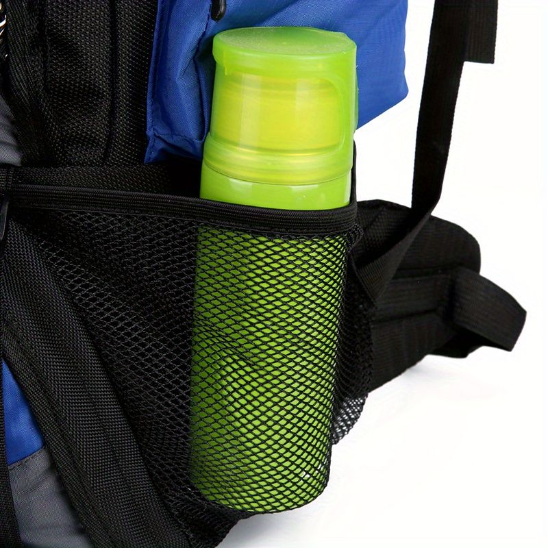 23.78 Gallon High Capacity Travel Backpack - Durable Polyester, Blue With Black Accessories, Adjustable Chest Strap For_voghion.com