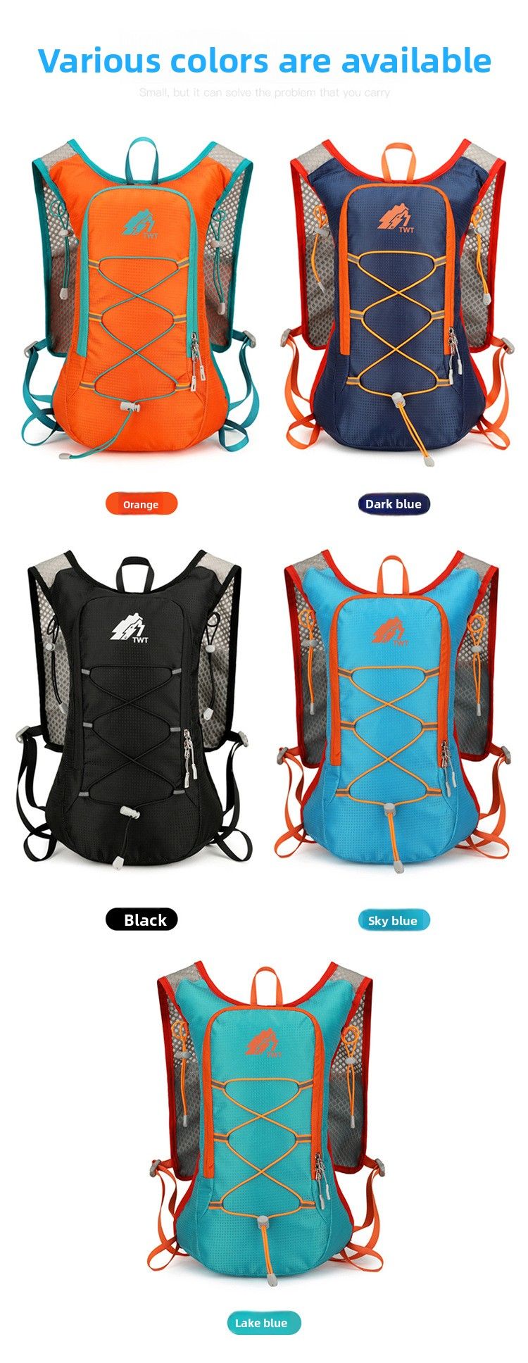 Sac à eau ultraléger à double bandoulière pour randonnée, trekking, randonnée, cyclisme, sport, respirant_voghion.com