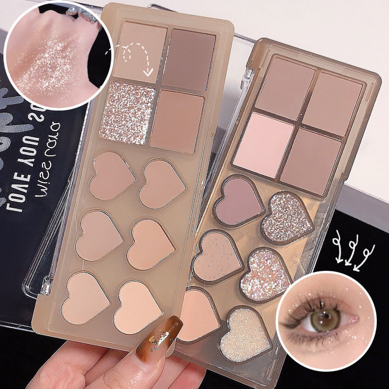 Long Lasting shimmer Matte 10 Colors Eyeshadow Makeup Palette Nude Gliter Shiny Pigment Eye Shadow Makeup Cosmetic_voghion.com