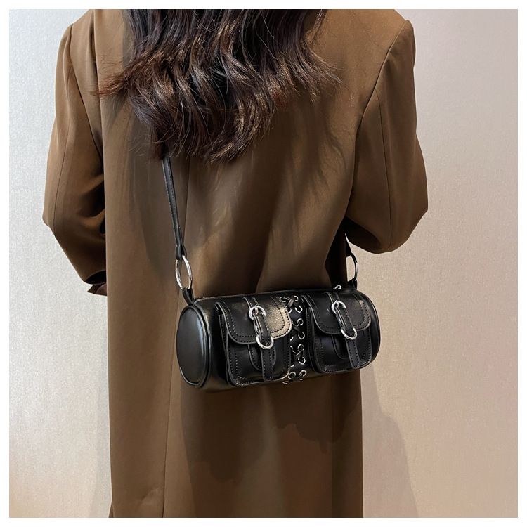Nei Spicy Girl Ënneraarm fir Pendelen, Héichqualitativ Crossbody-Tasch, Franséisch Stécktasch mat Riemen, eenzeg Schëller, zylindresch_voghion.com