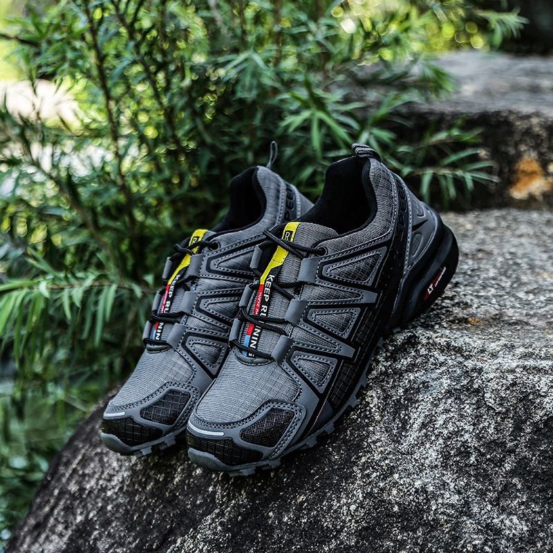 Zapatillas de running de malla transpirable para hombre, talla grande, antideslizantes, para deportes al aire libre y viajes, para cross country y uso informal._voghion.com
