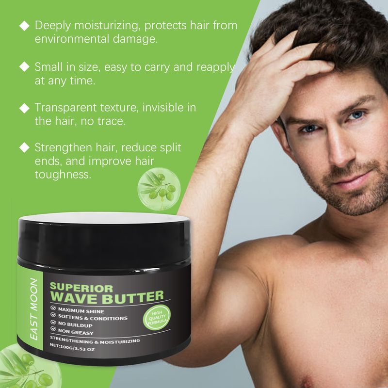 Wellige Stylingcreme für Männer, Leave-in-Haar, flauschiges und lang anhaltendes dreidimensionales Styling, erfrischende Styling-Haarcreme_voghion.com