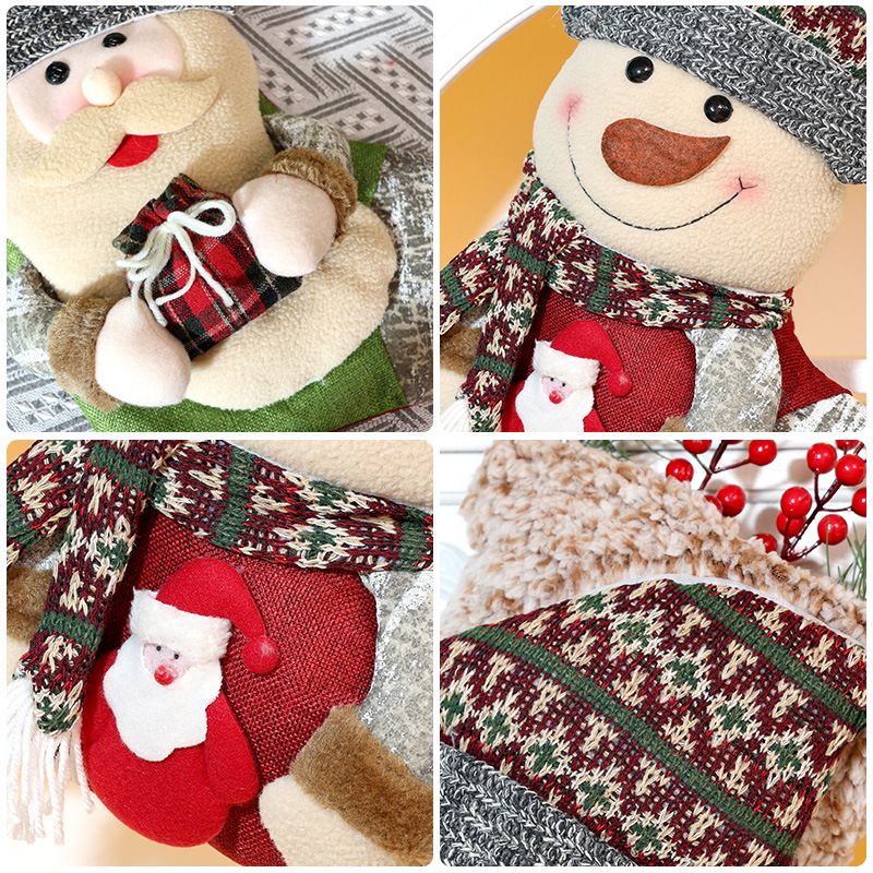 Forniture per feste e party, nuovi calzini natalizi, decorazioni, grandi sacchetti di caramelle, Babbo Natale, pupazzo di neve, calzini decorativi lavorati a maglia_voghion.com