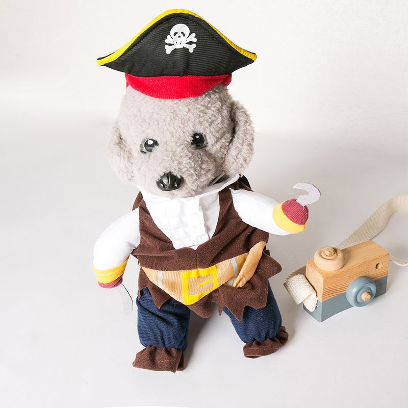Clothes Cat Funny Bichon Puppy Small Dog Teddy Pirate Costume Pet Outfit_voghion.com