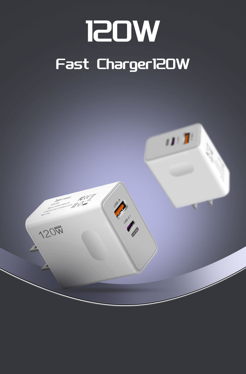 120 W superschnelles Flash-Telefonladegerät nach britischem Standard, geeignet für Apple 15 Huawei Xiaomi Ladekopf_voghion.com