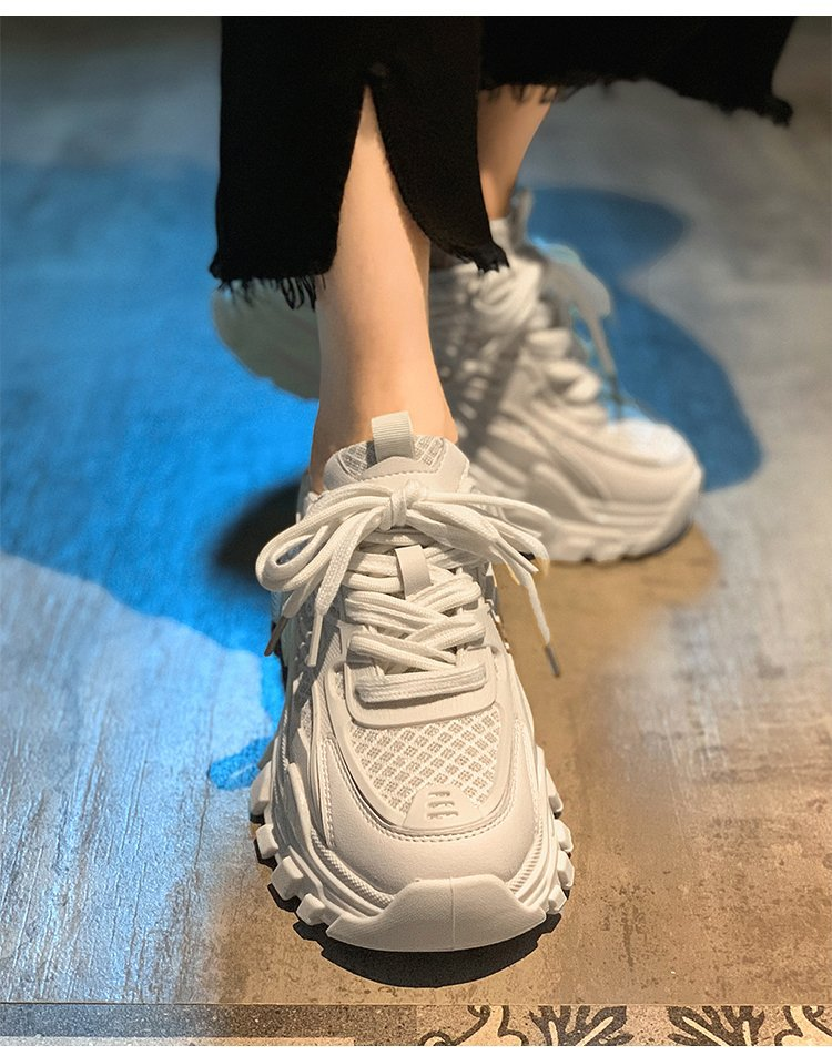 Scarpe da papà con lacci, scarpe sportive casual, scarpe singole con punta tonda e lacci, scarpe da donna all'ingrosso, stile estivo 2024_voghion.com