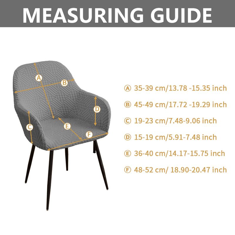 Housses de chaise Venus - Housses en polyester résistant aux rayures avec motif pied-de-poule, taille universelle pour chaises à dossier bas_voghion.com