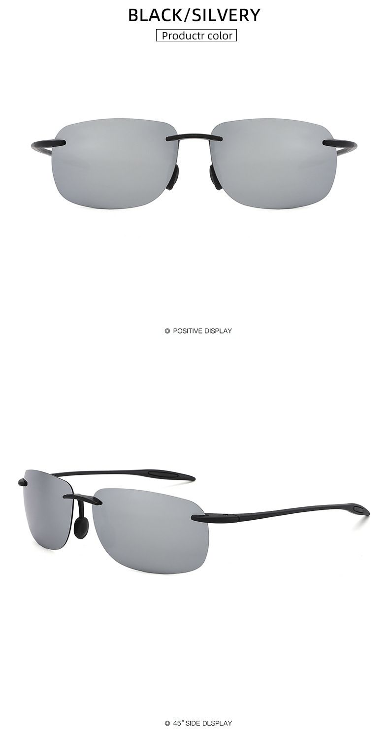 ActiveGo TR90 Material TAC Polarized True Film Sports Cycling Frameless Outdoor Sunglasses For Men And Women Mountaineering_voghion.com