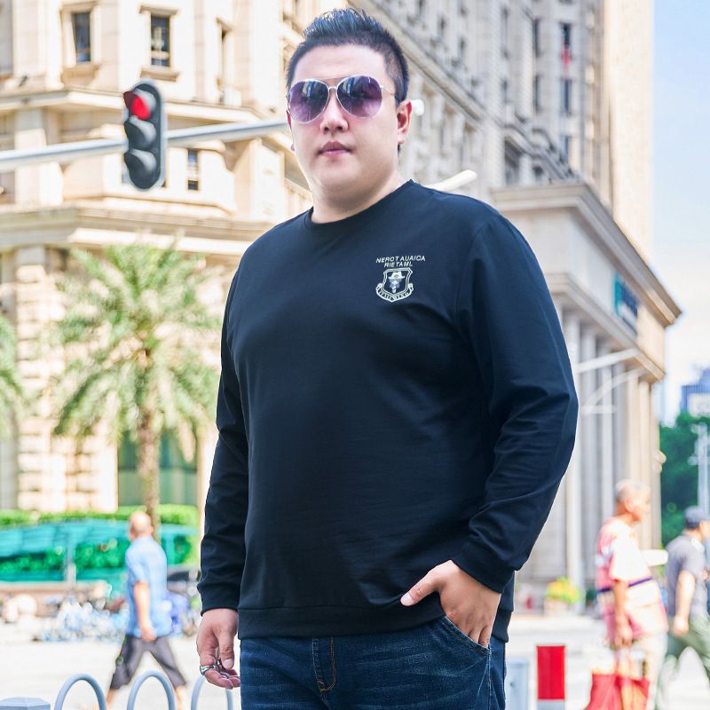 Große Größen Herrenbekleidung, Neuer gerippter geschlossener einfacher Pullover Herren dicker Übergröße Langarm-Rundhalspullover Herren dick_voghion.com