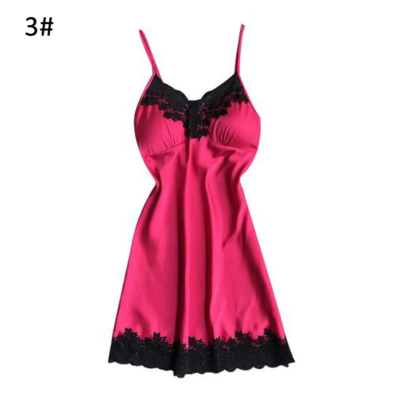 Weizhifu Donna Sexy Imbottita con Scollo a V in Pizzo con Spalline Intimo Erotico Camicia da Notte per La Casa Indumenti da Notte-Blu Navy L_voghion.com