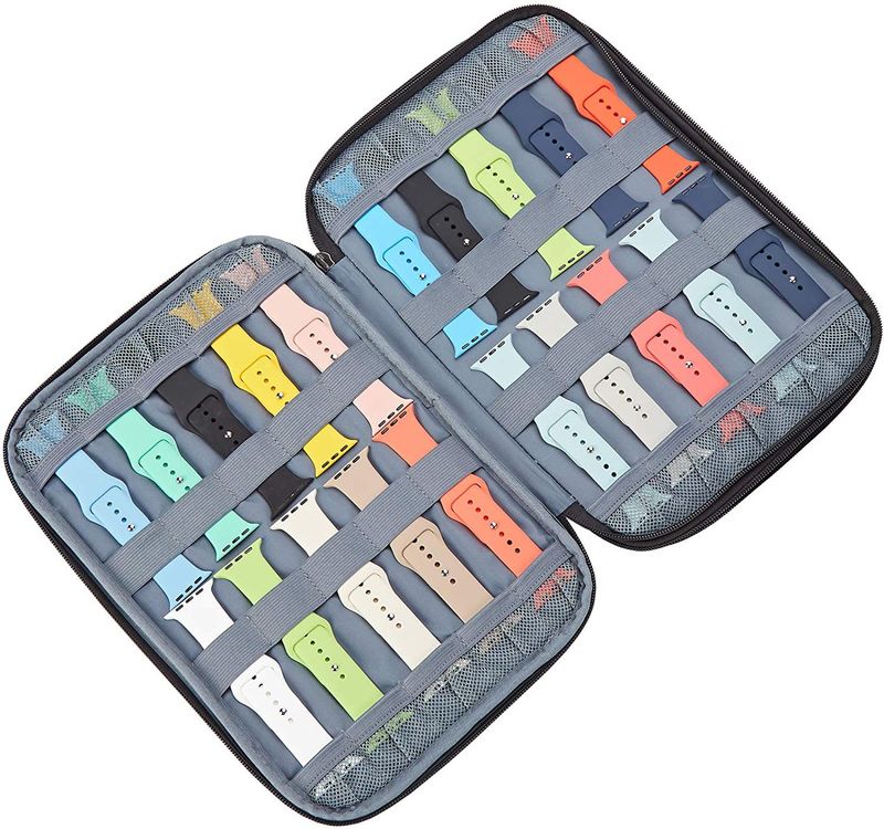 Long Watch Band Storage Case - Portable Organizer Pouch For Multiple Watch Straps Durable Ant Cloth Material_voghion.com