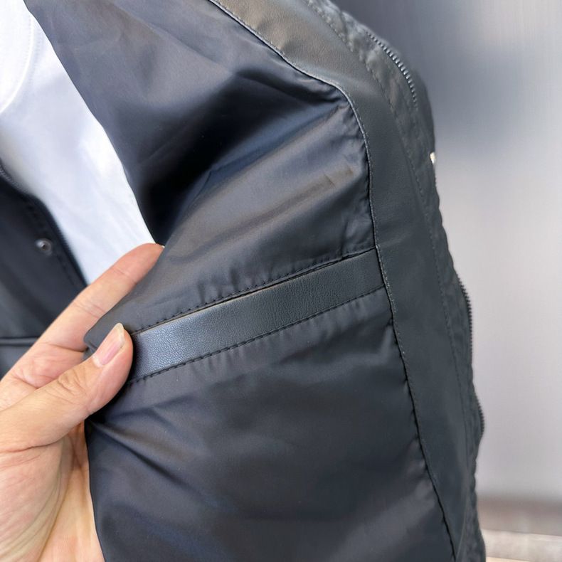 Pánské oblečení, ležérní kožená bunda se stojáčkem, prošívaná kožená bunda z umělé kůže, pracovní oblečení, volná pánská bavlněná bunda_voghion.com