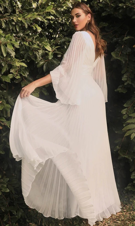 Damenbekleidung sexy tiefes V-Langarmkleid schlankes Kleid_voghion.com