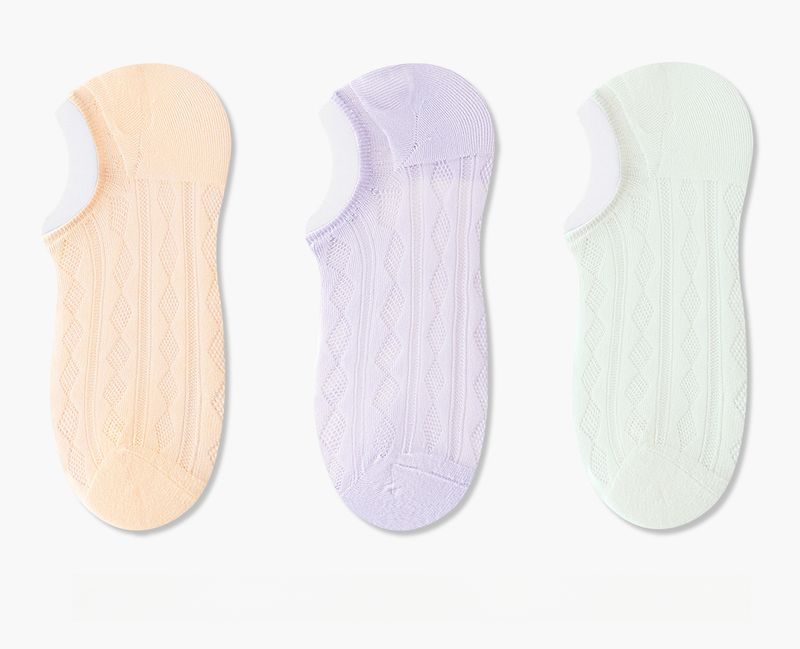 Chaussettes bateau pour femmes, chaussettes d'été en maille, fil ultra-fin, déodorantes, absorbant la transpiration, respirantes, sans os, invisibles_voghion.com