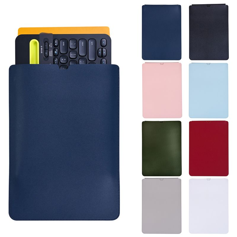 Farfi Sleeve Waterproof Soft Faux Leather Keyboard Travel Bag Case for Logitech K480_voghion.com