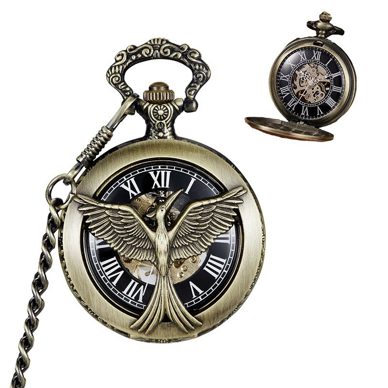 Stepping Horse Bronze Manual Mechanical Men And Women Gift Hanging Pocket Watch_voghion.com