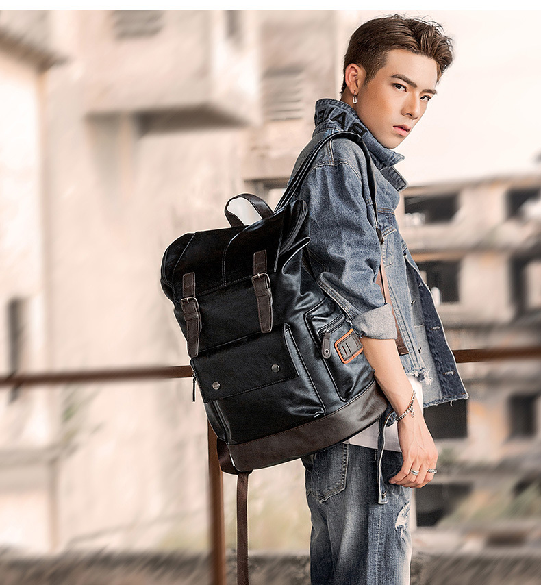 Mochila para hombre, bolso de hombro, mochila, mochila de viaje moderna y popular._voghion.com