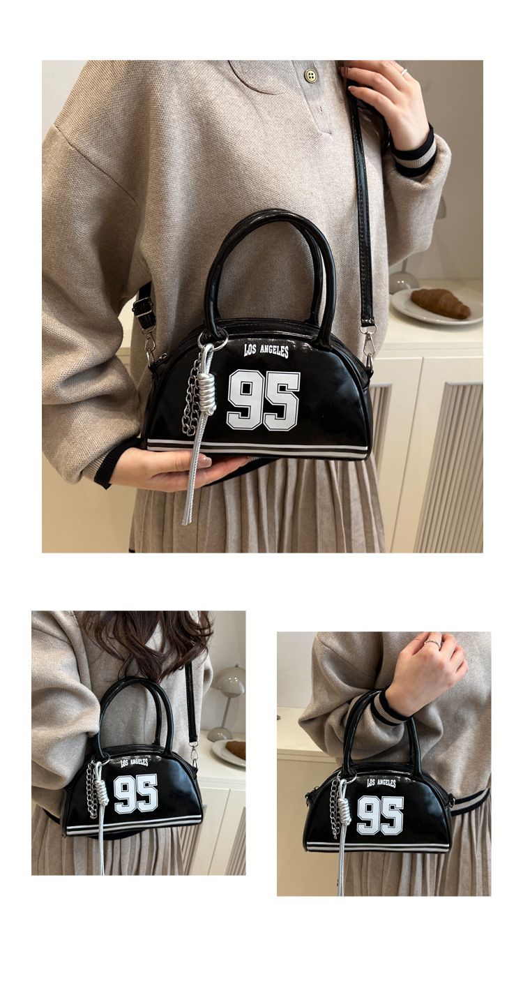 Bolso tote elegante para mujer, ideal para el trabajo y los viajes. Bolso de hombro de gran capacidad en PU con cierre de cremallera. Diseño ovalado y elegante disponible en blanco, rojo, negro y marrón._voghion.com