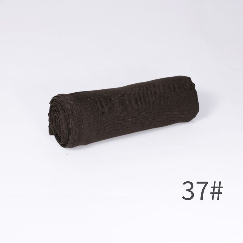 Pañuelo transpirable de modal y algodón, de ala ancha y color liso (estilo malayo/indonesio ligero para mujer)_voghion.com