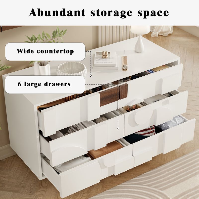 Credenza Weiß Mit Geometrischen Türen, funzione Push-to-Pop, Massivholzbeine_voghion.com
