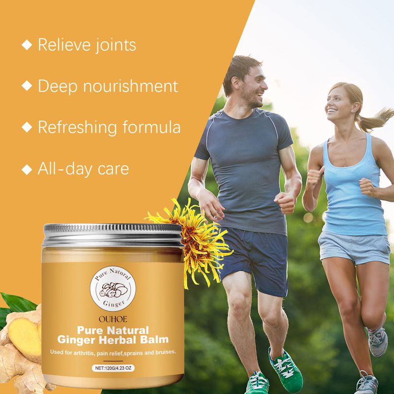 Crema para el cuidado de las articulaciones a base de hierbas y jengibre que alivia el dolor muscular en las articulaciones de las rodillas Crema para el cuidado del masaje corporal_voghion.com