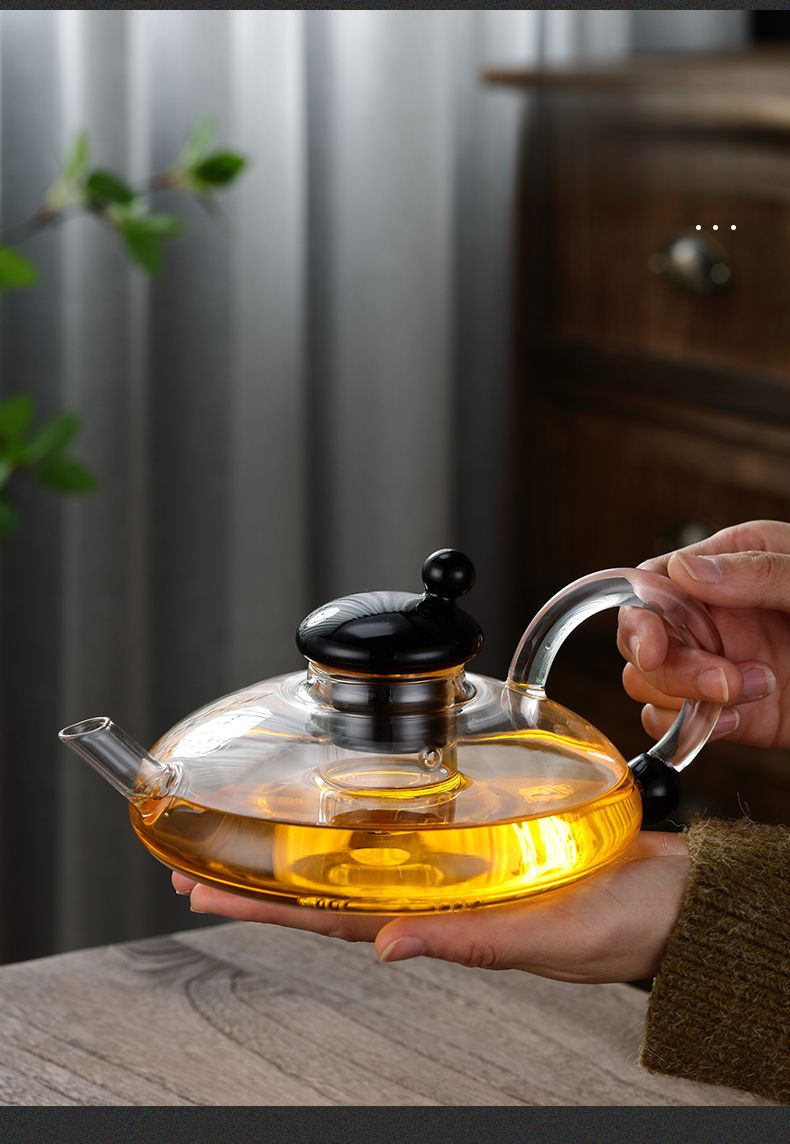 Set di lusso in vetro Nordic Light, caffettiera per tè e caffè, con coperchio a coda di topo, per fiori e frutta, stile europeo di alta qualità_voghion.com