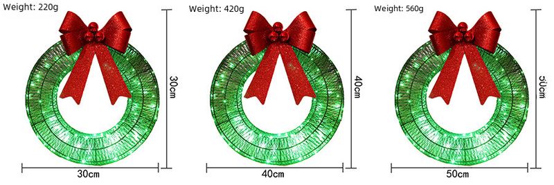 Vertikale Hong grenzüberschreitende Weihnachtsgirlande aus Metall mit leuchtendem Bogen, Girlande mit LED-warmem Licht, Girlande, Szenendekorationslayout_voghion.com